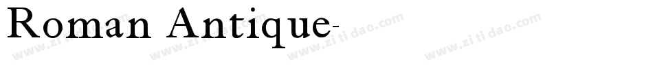 Roman Antique字体转换